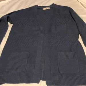 Medium blue knit cardigan